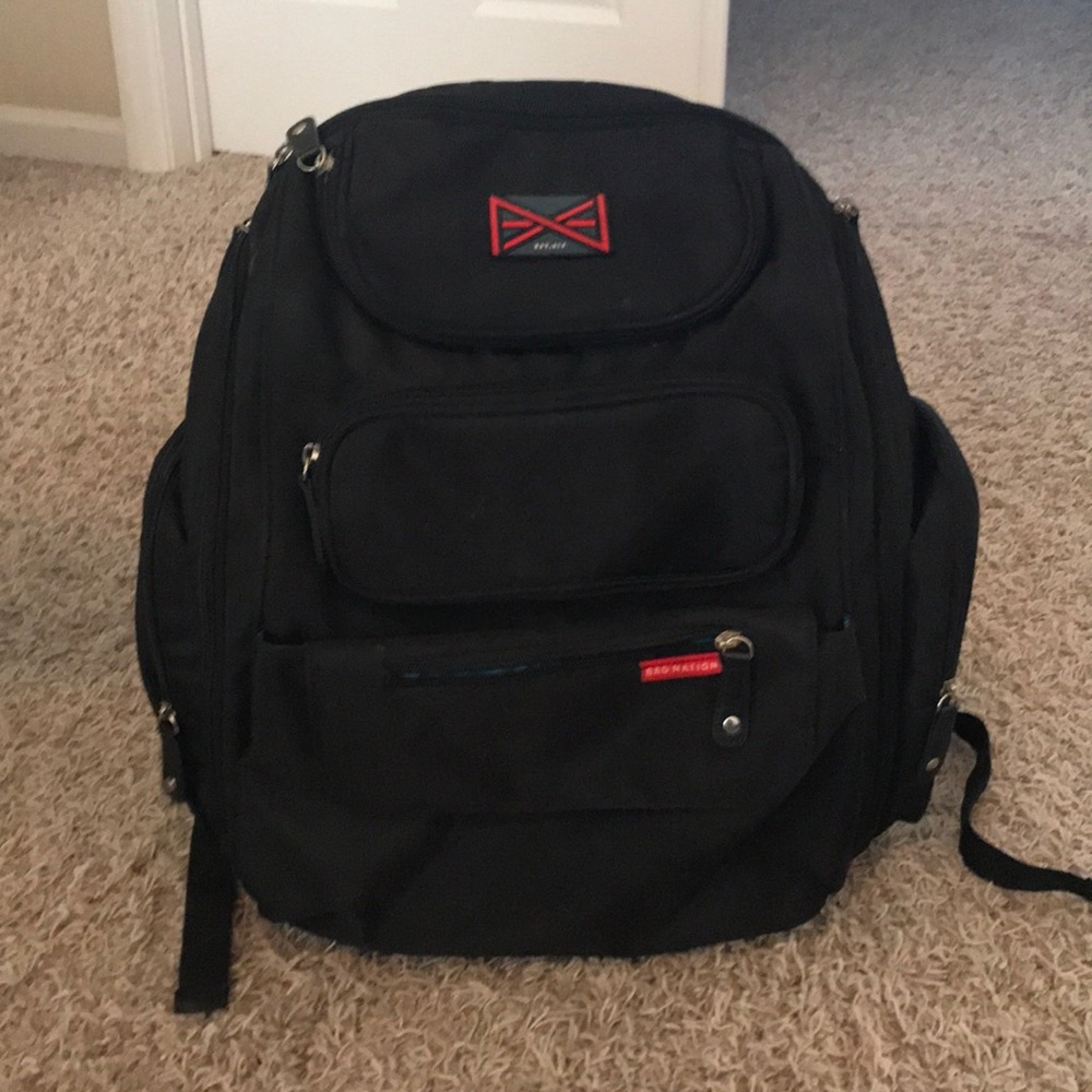 Black Bagnation diaper bag backpack